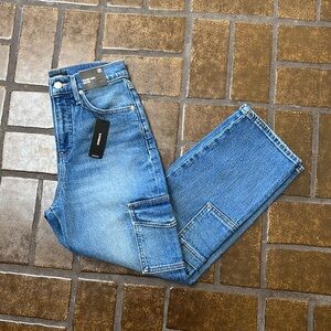 NWT Express High-Rise Straight Ankle Cargo Jean
